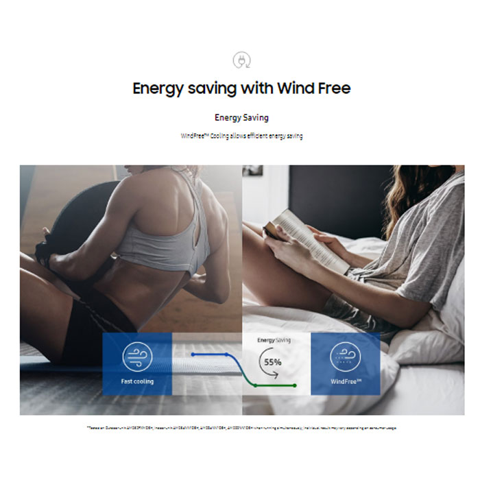 Samsung AC Cassette Inverter 1 Way Wind-Free 2 PK - AC052FE1DKF/EA | AC052 FE1DKF